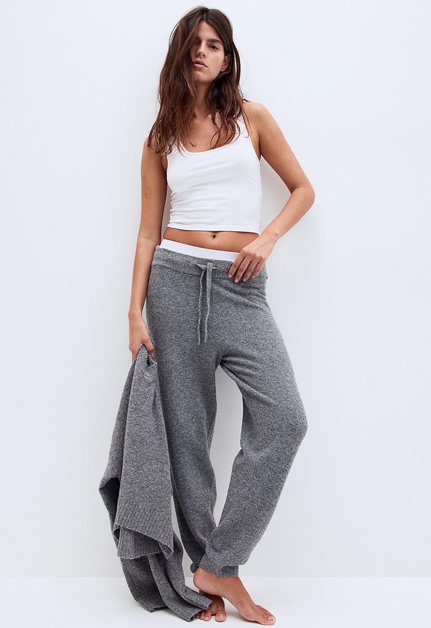 H&M - Fine-knit joggers - grey