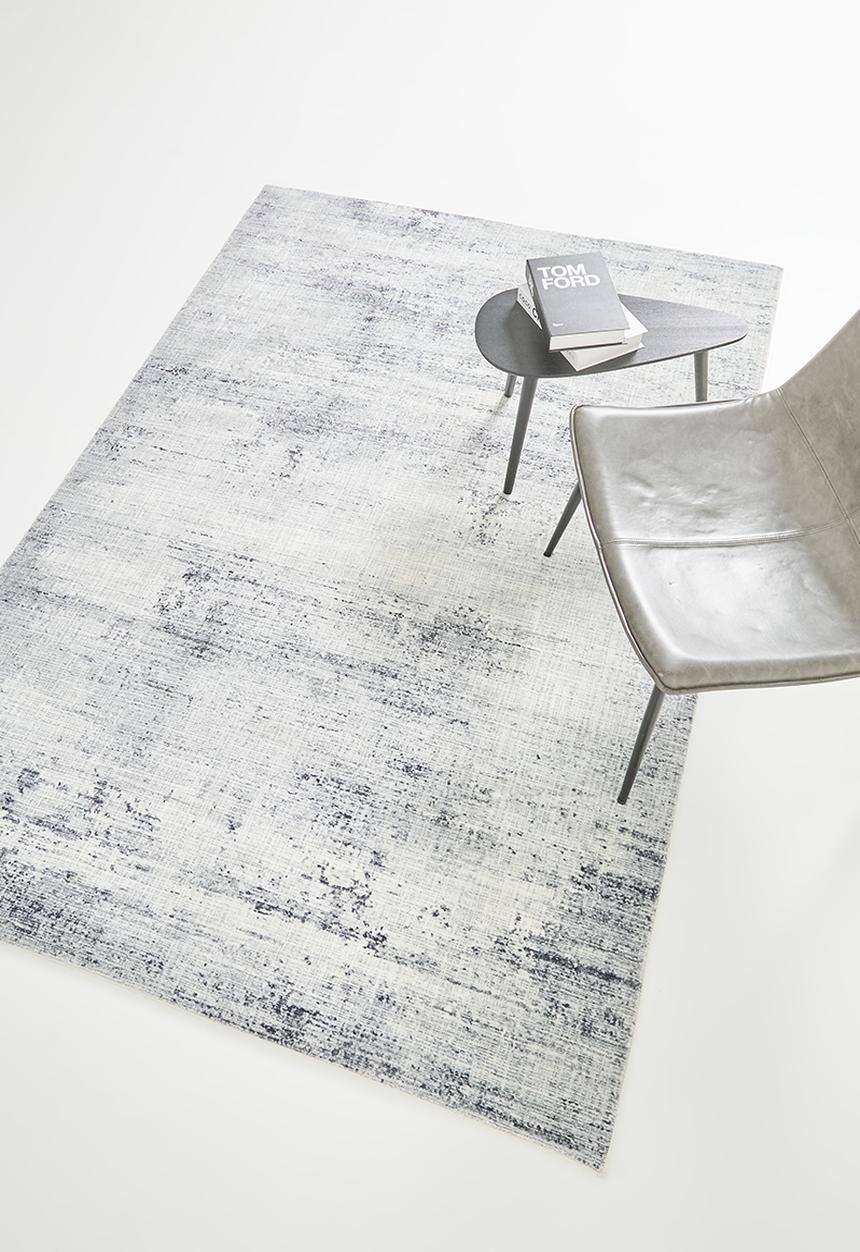 Sixth Floor - Distressed Grey Plush Rug