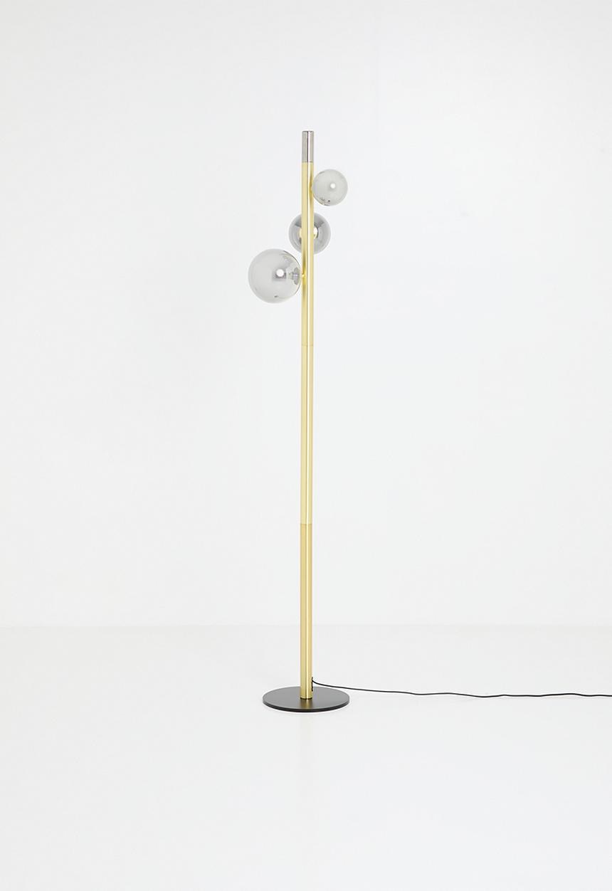 Sixth Floor - Suzy floor lamp - gold & black