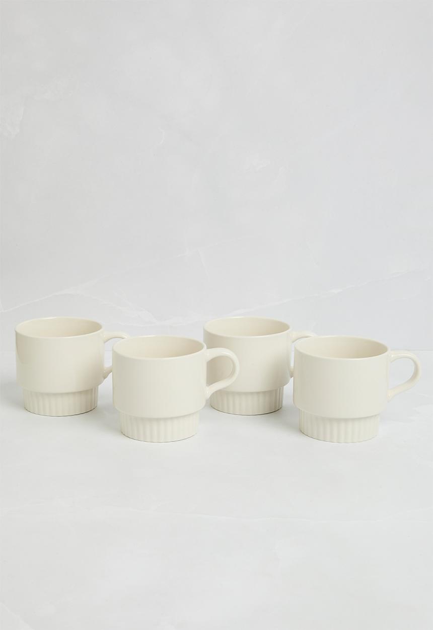 Sixth Floor - Draconis mug set of 4 - Natural