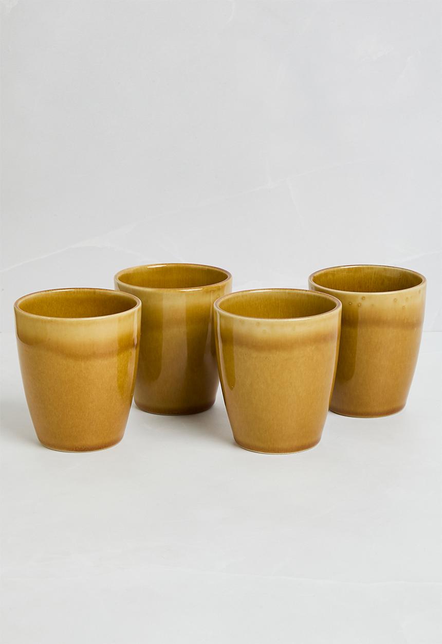 Sixth Floor - Jupiter mugs set of 4 - Brown