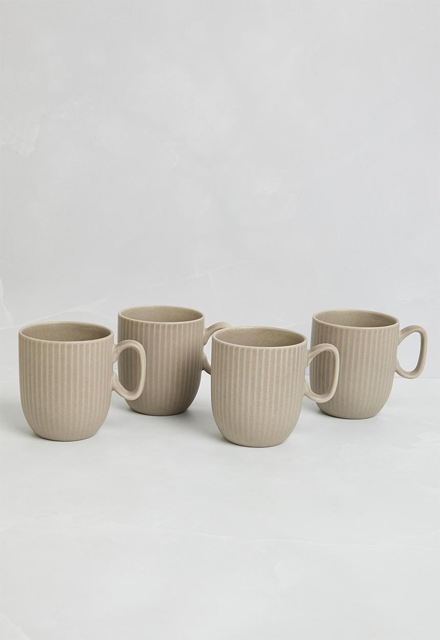 Sixth Floor - Mythosys mug set of 4 - Taupe