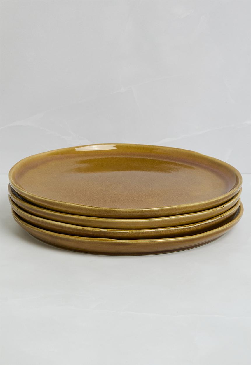 Sixth Floor - Jupiter dinner plate set of 4 - Brown
