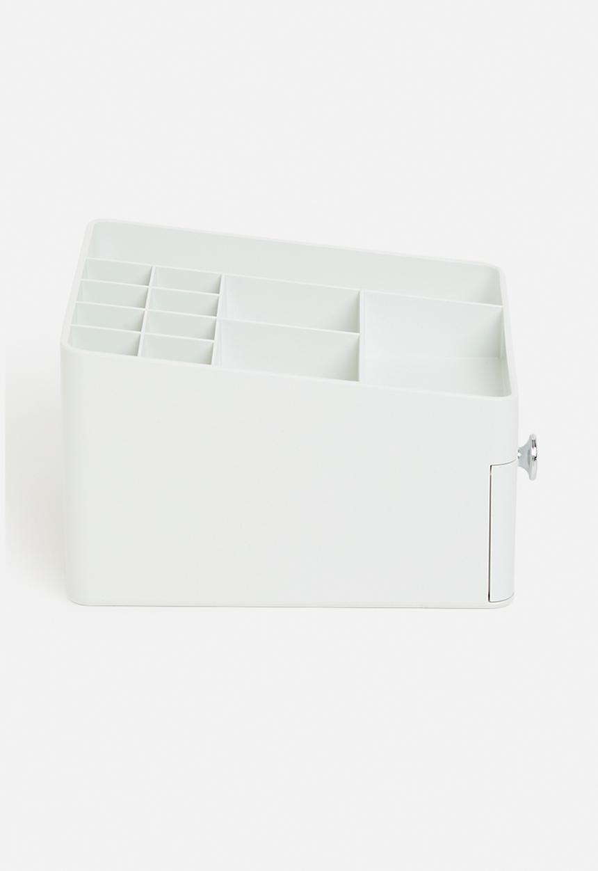 Litem - Cosmetics Desk Organiser 1 Layer - White