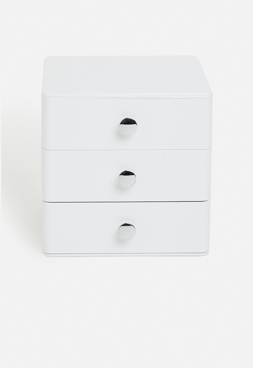 Litem - Cosmetics Desk Organizer 3 Layers - White