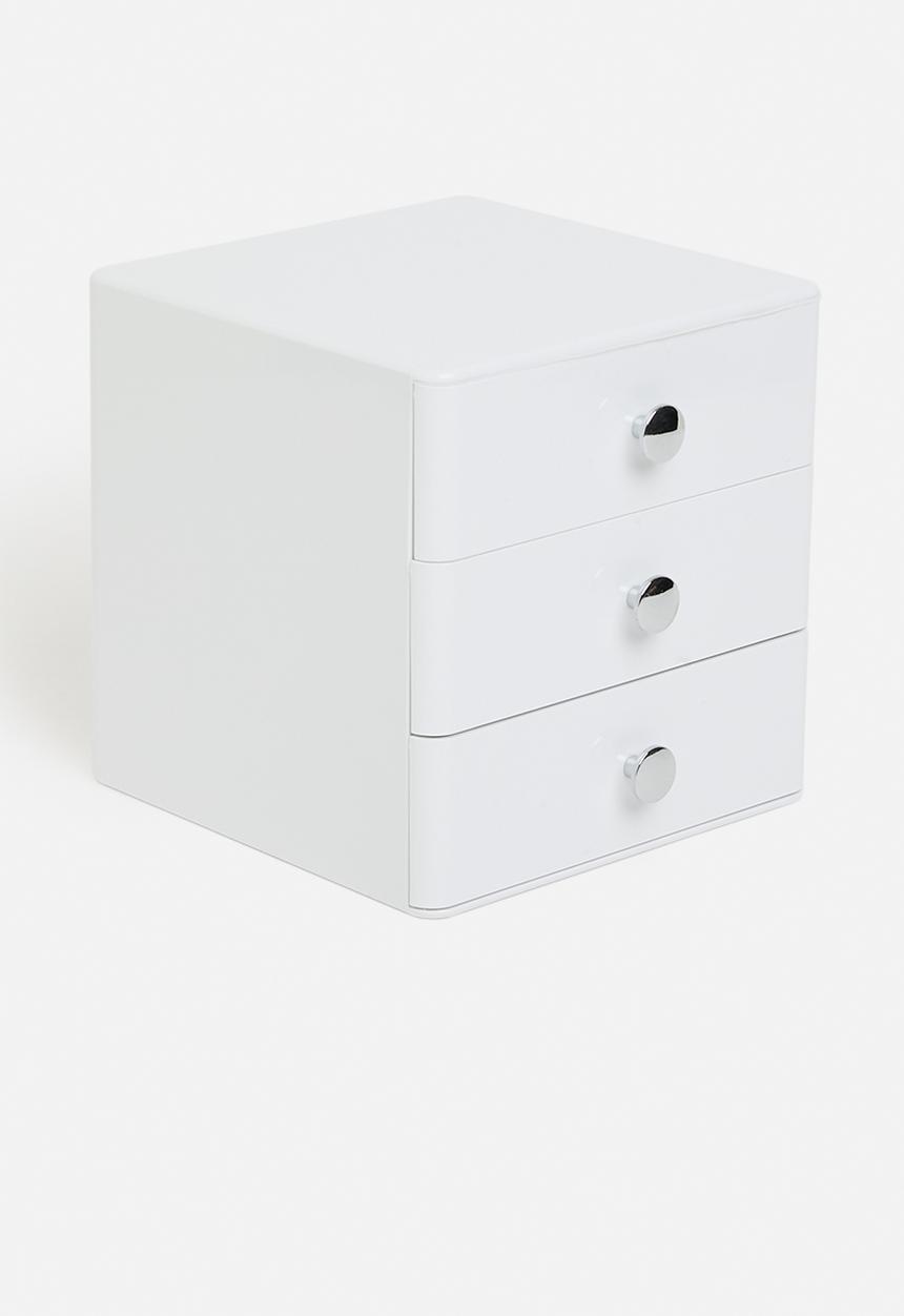 Litem - Cosmetics Desk Organizer 3 Layers - White