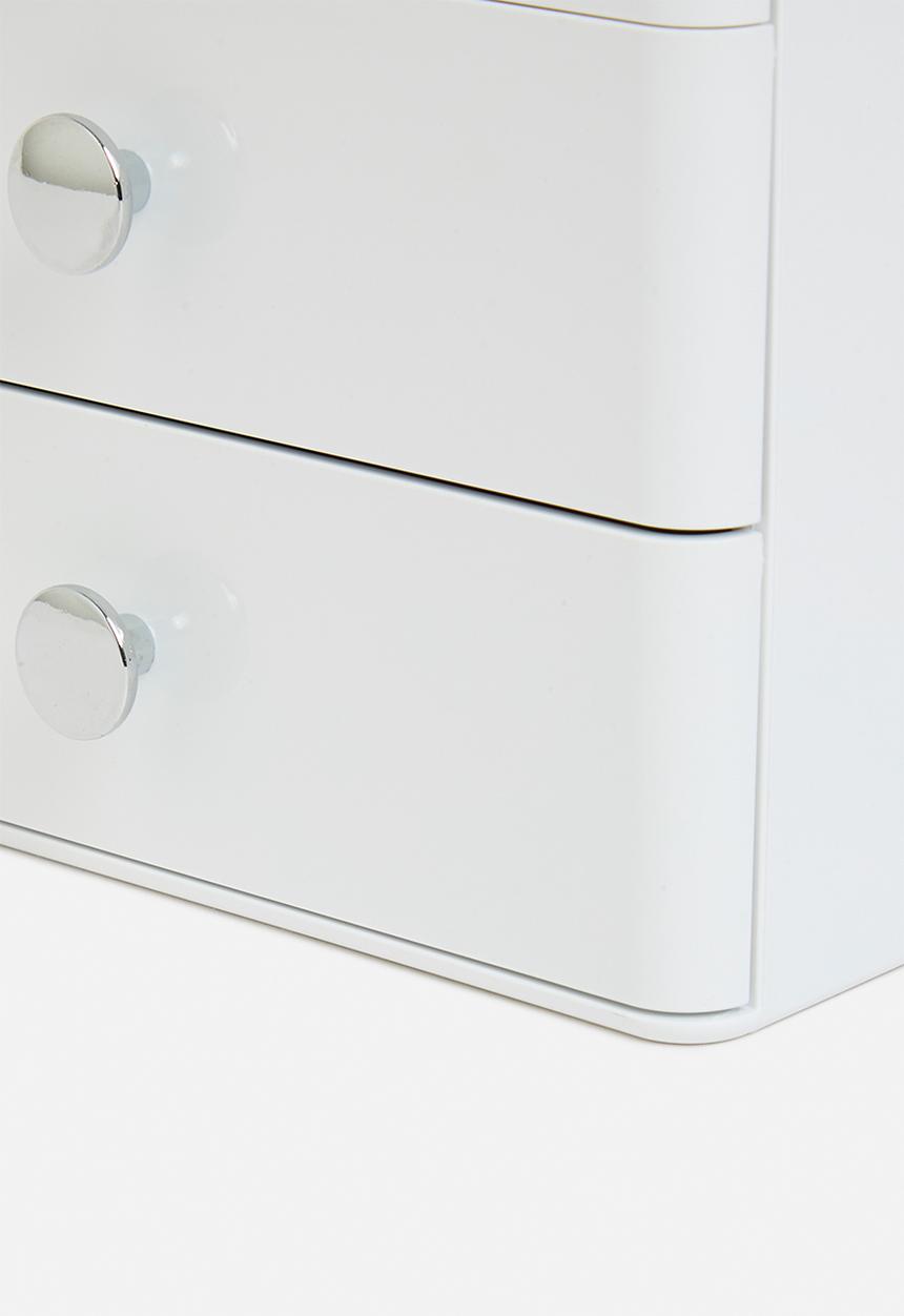 Litem - Cosmetics Desk Organizer 3 Layers - White