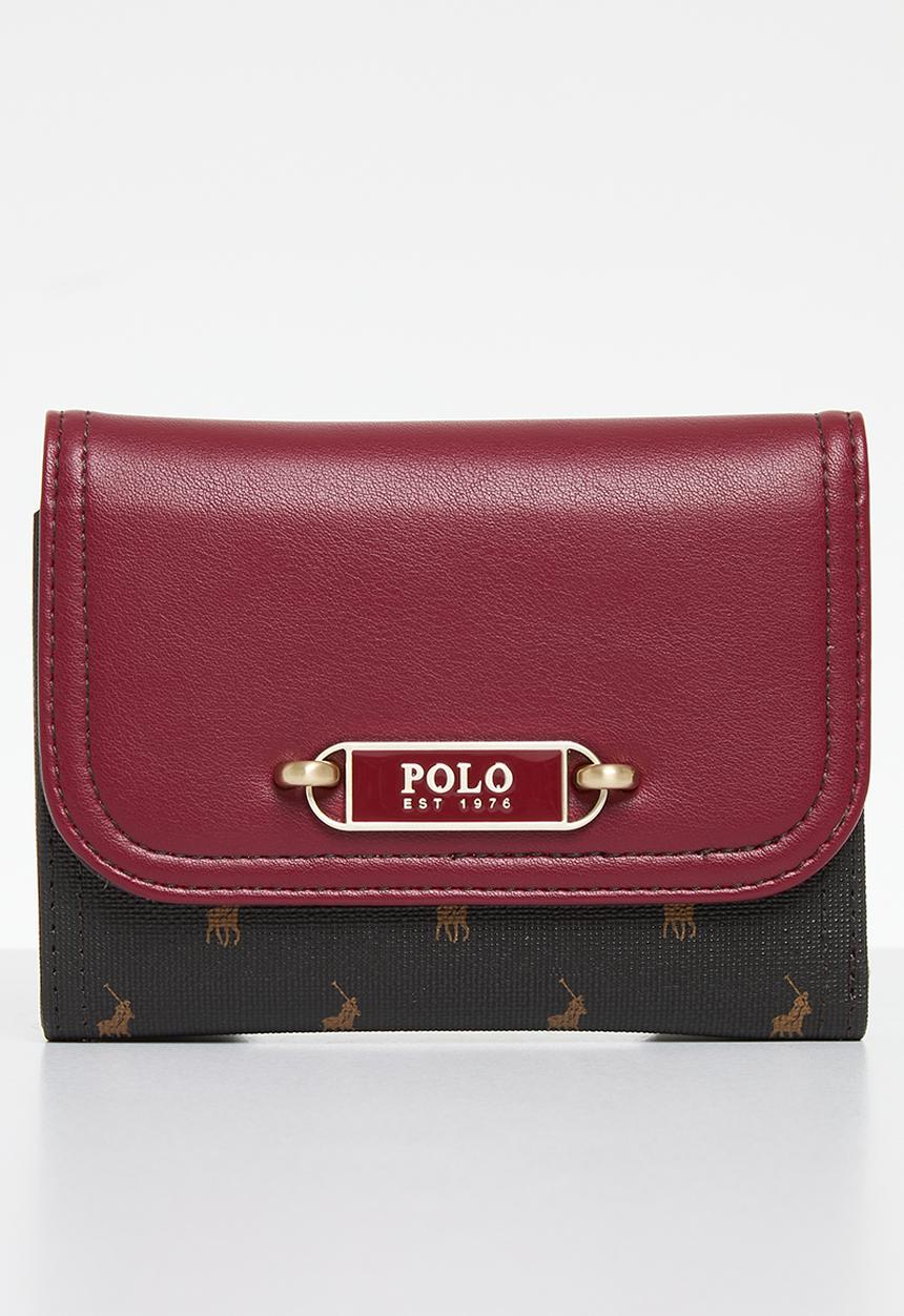 POLO - Porland compact trifold purse - red
