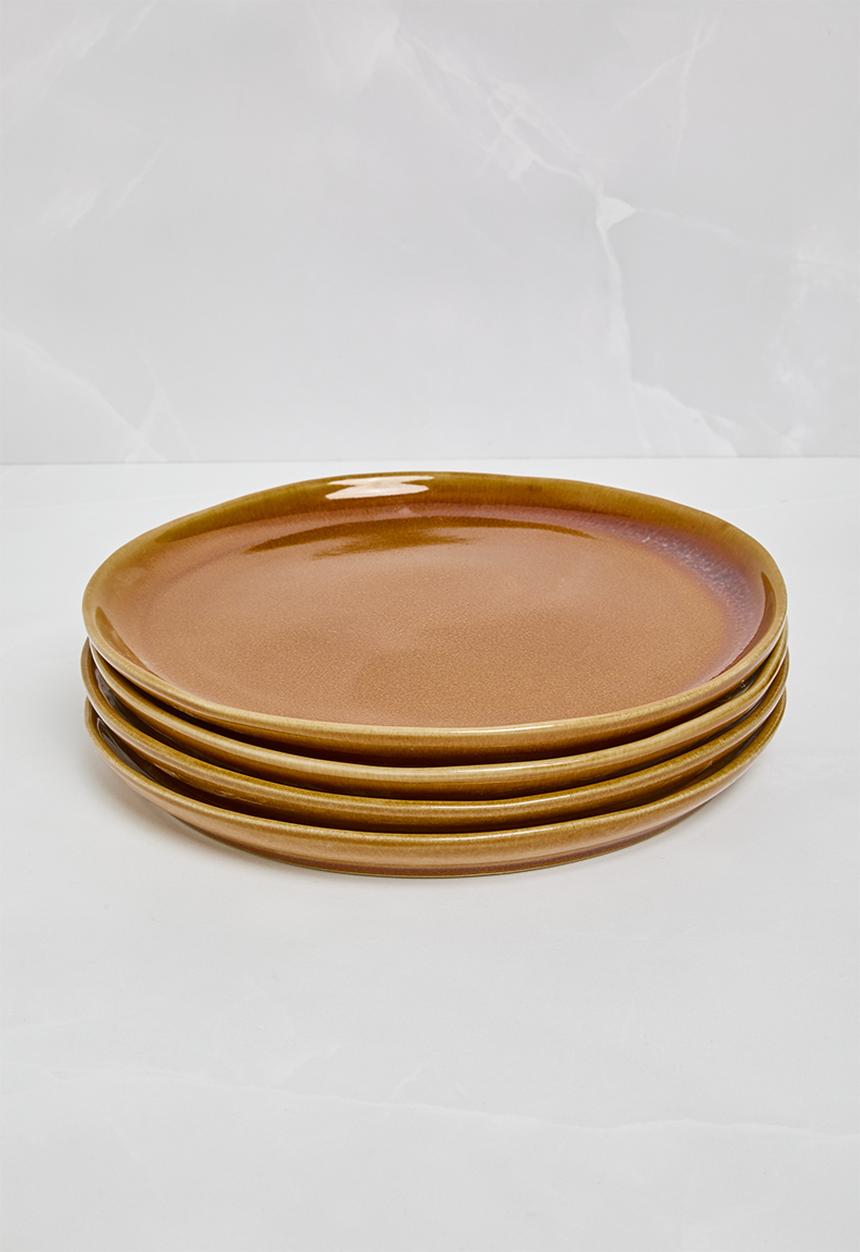Sixth Floor - Jupiter side plate set of 4 - Brown