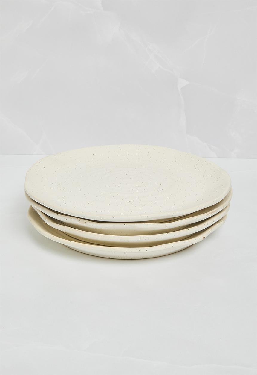 Sixth Floor - Saturn side plate set of 4 - Milk