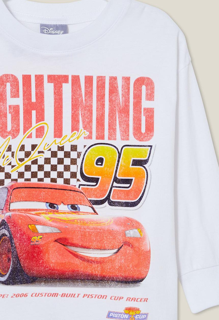 Cotton On - License long sleeve tee - lcn dis white/lightning 95