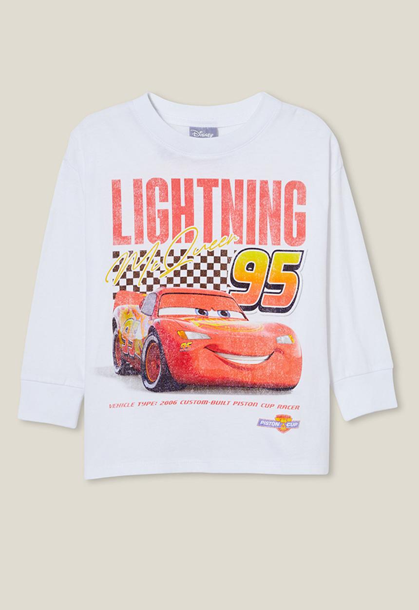 Cotton On - License long sleeve tee - lcn dis white/lightning 95