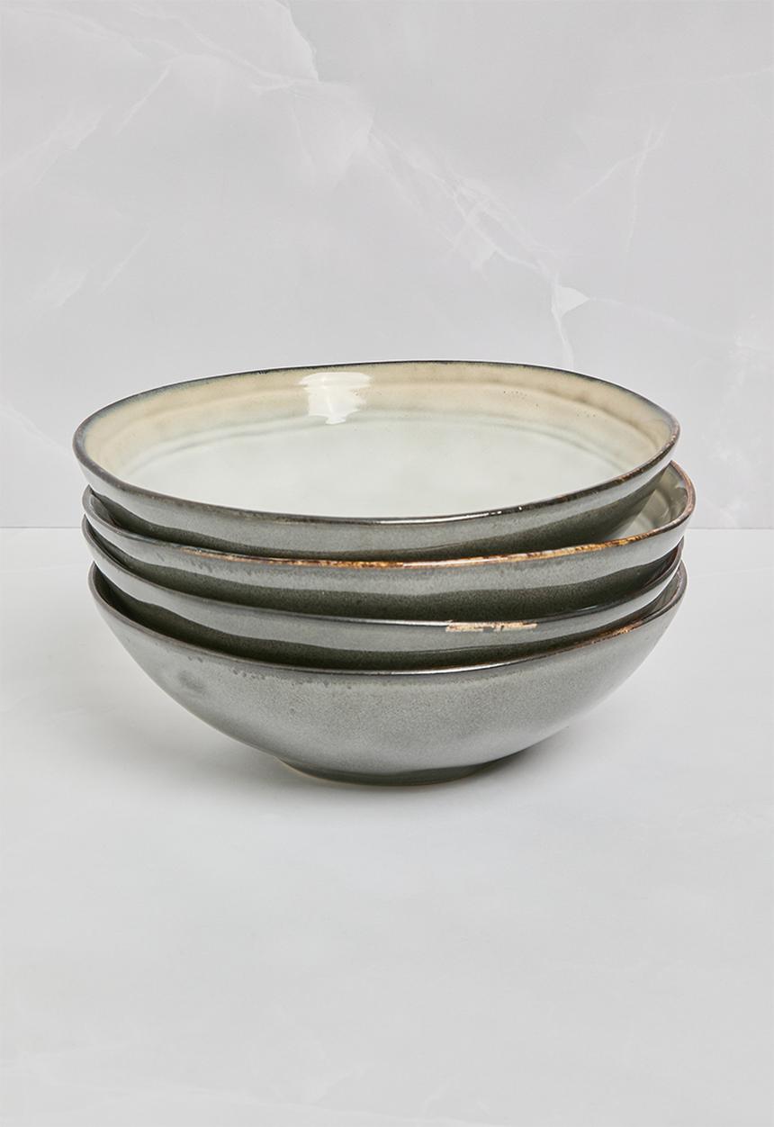 Sixth Floor - Moon bowl set of 4 - brown