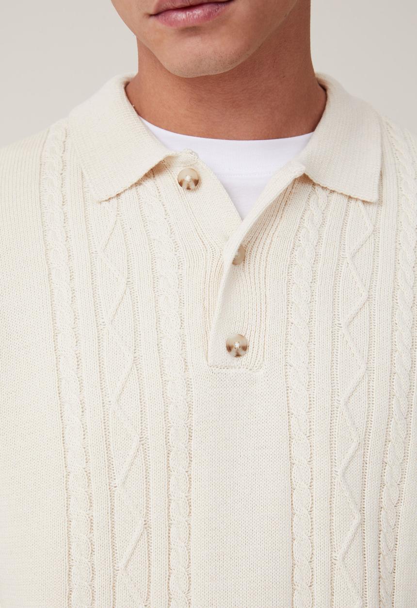 Cotton On - Rugby Knit - Cream