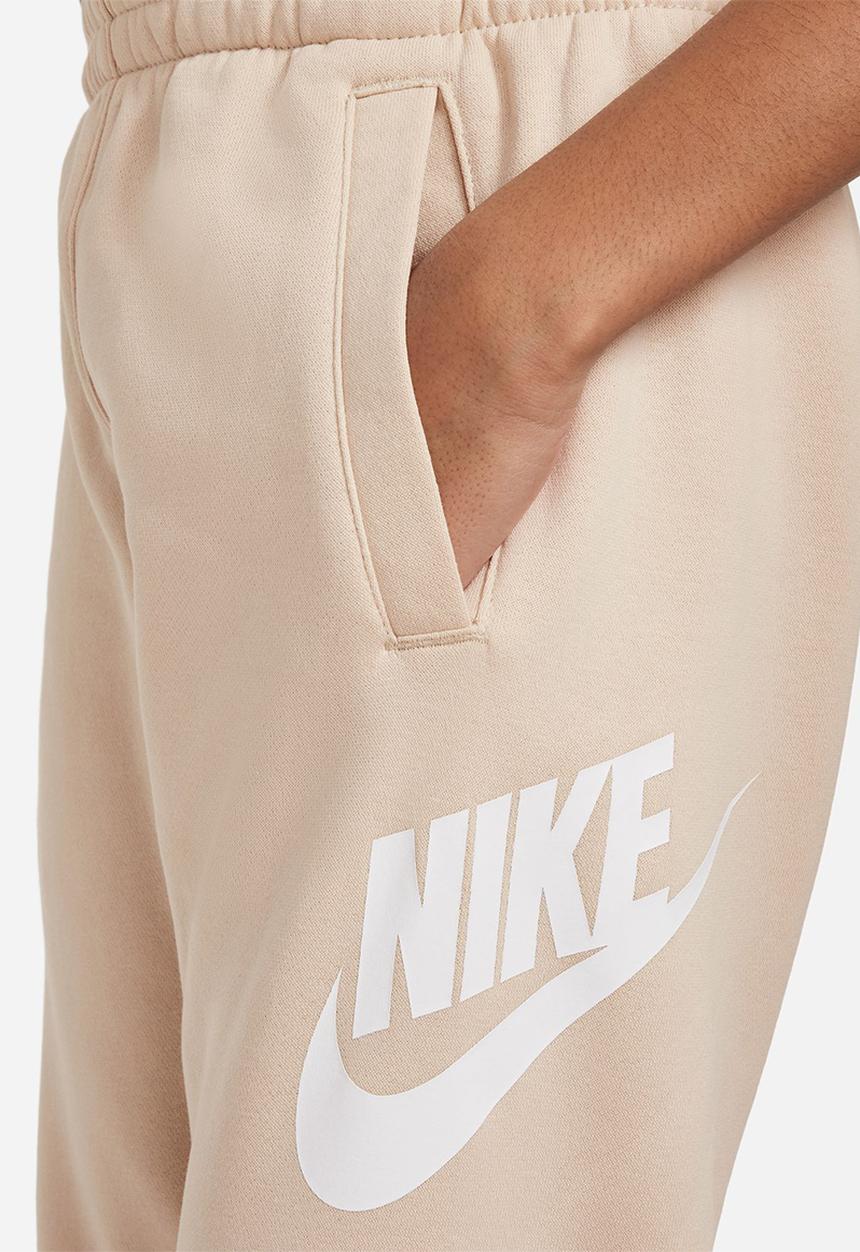 Nike - K Nsw Club Flc Jggr Hbr - Sanddrift/White