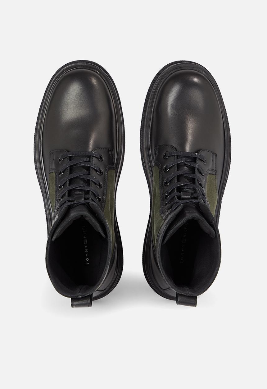Tommy Hilfiger - TH everyday core mix boot - olive & black