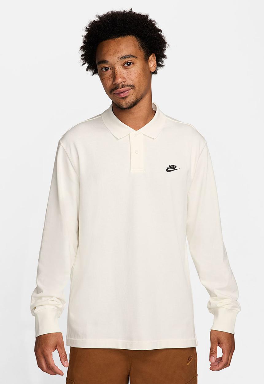 Nike - Club  Long-Sleeve Knit Polo - sail/black