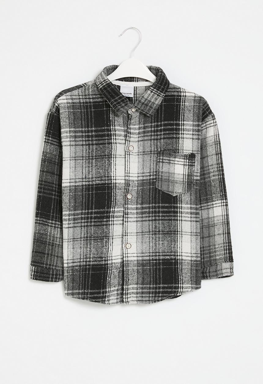 Pop Candy - Plaid shirt - black & grey