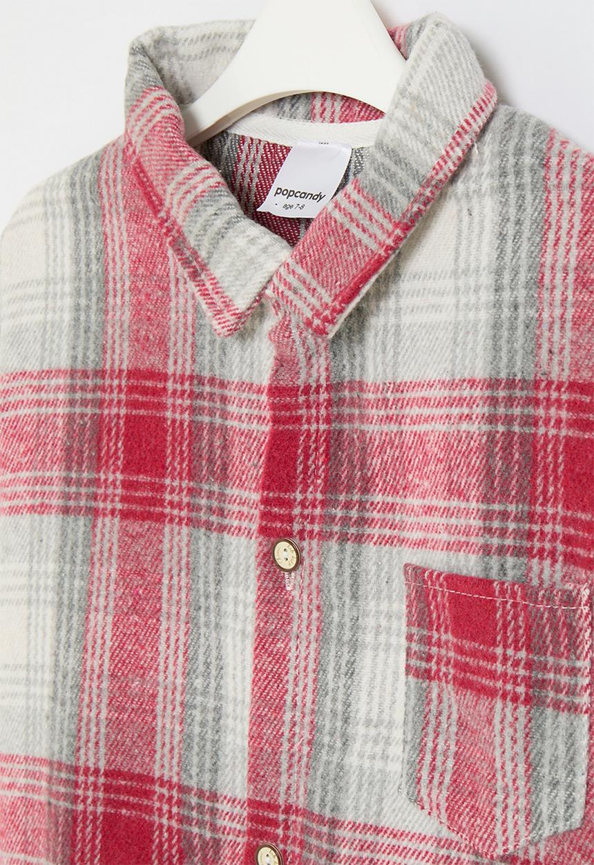 Pop Candy - Plaid shirt - red