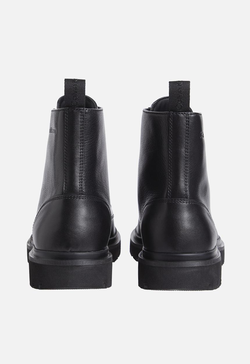 Calvin Klein - Eva boot mid lace up leather in fad - black