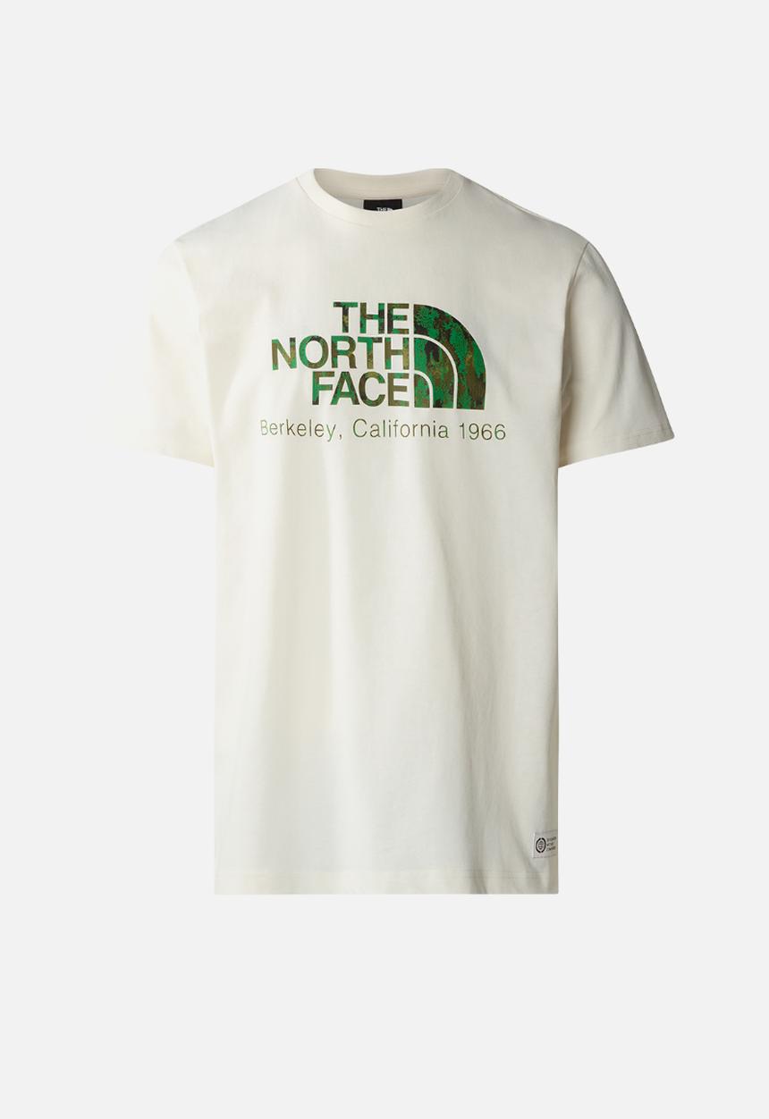 The North Face - M berkeley california short sleeve tee - white dune-optic emerald