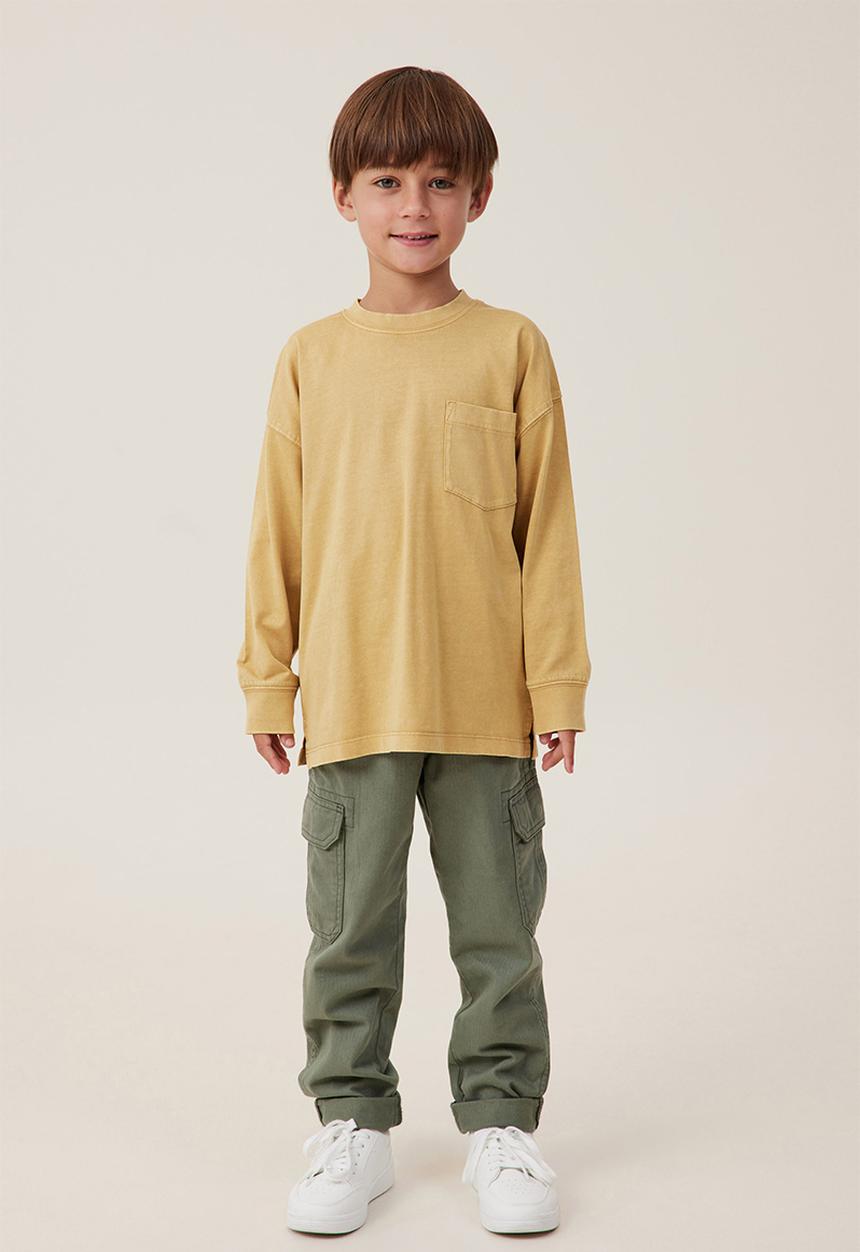 Cotton On - The essential long sleeve tee - mustard seed wash