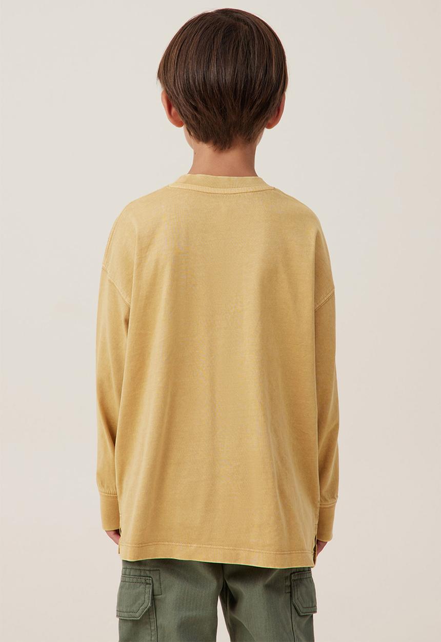 Cotton On - The essential long sleeve tee - mustard seed wash
