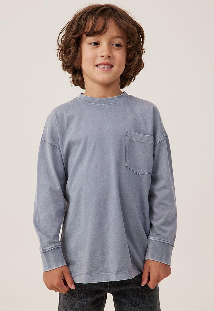 Cotton On - The essential long sleeve tee - steel wash