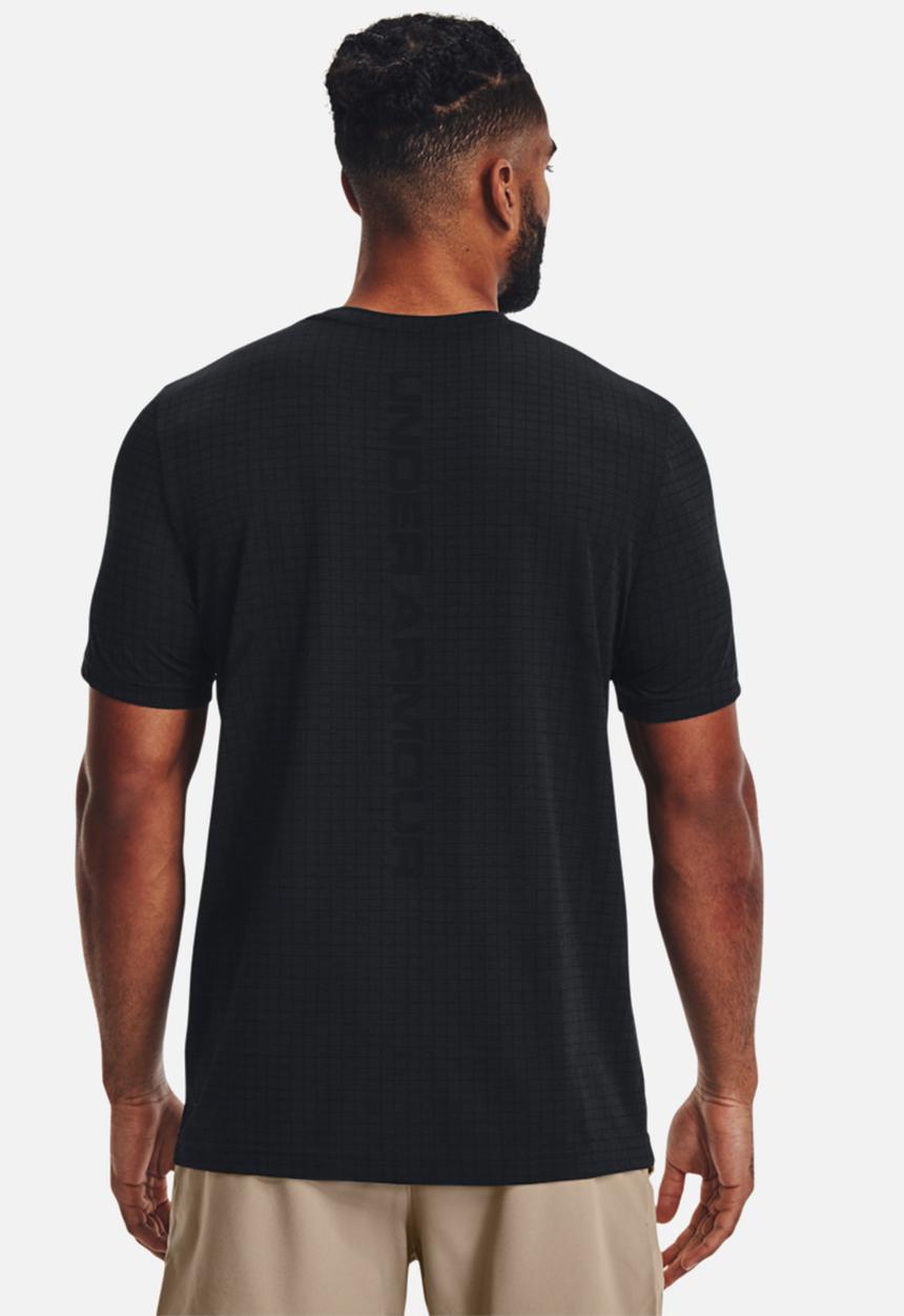 Under Armour - Ua seamless grid short sleeve - black/mod grey
