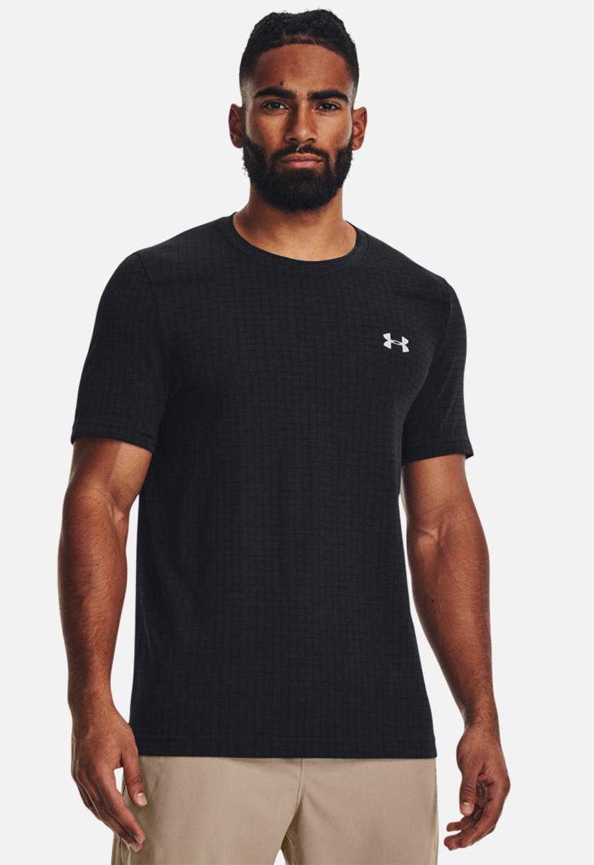 Under Armour - Ua seamless grid short sleeve - black/mod grey
