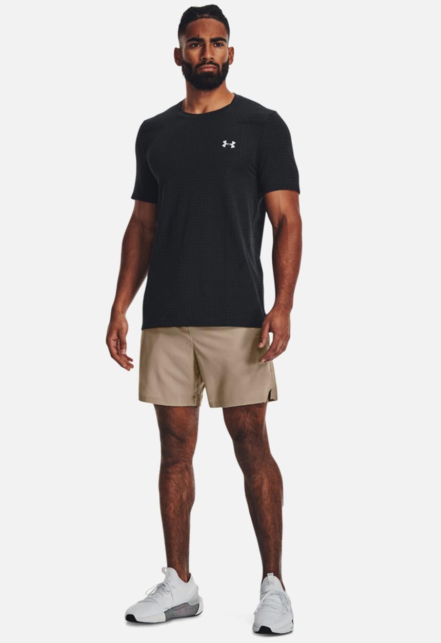 Under Armour - Ua seamless grid short sleeve - black/mod grey