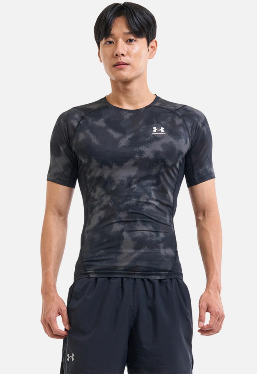Under Armour - Ua hg armour printed short sleeve - black/white