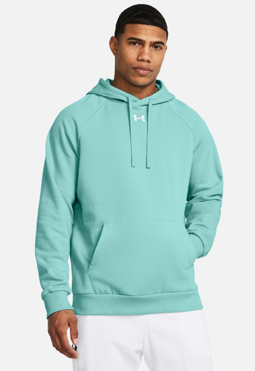 Under Armour - Ua rival fleece hoodie - radial turquoise/white
