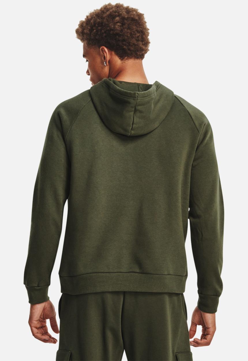 Under Armour - UA rival fleece logo hoody - marine od green/white
