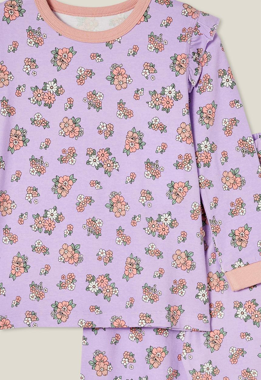 Cotton On - Ava long sleeve pyjama set - lilac drop/ditsy floral