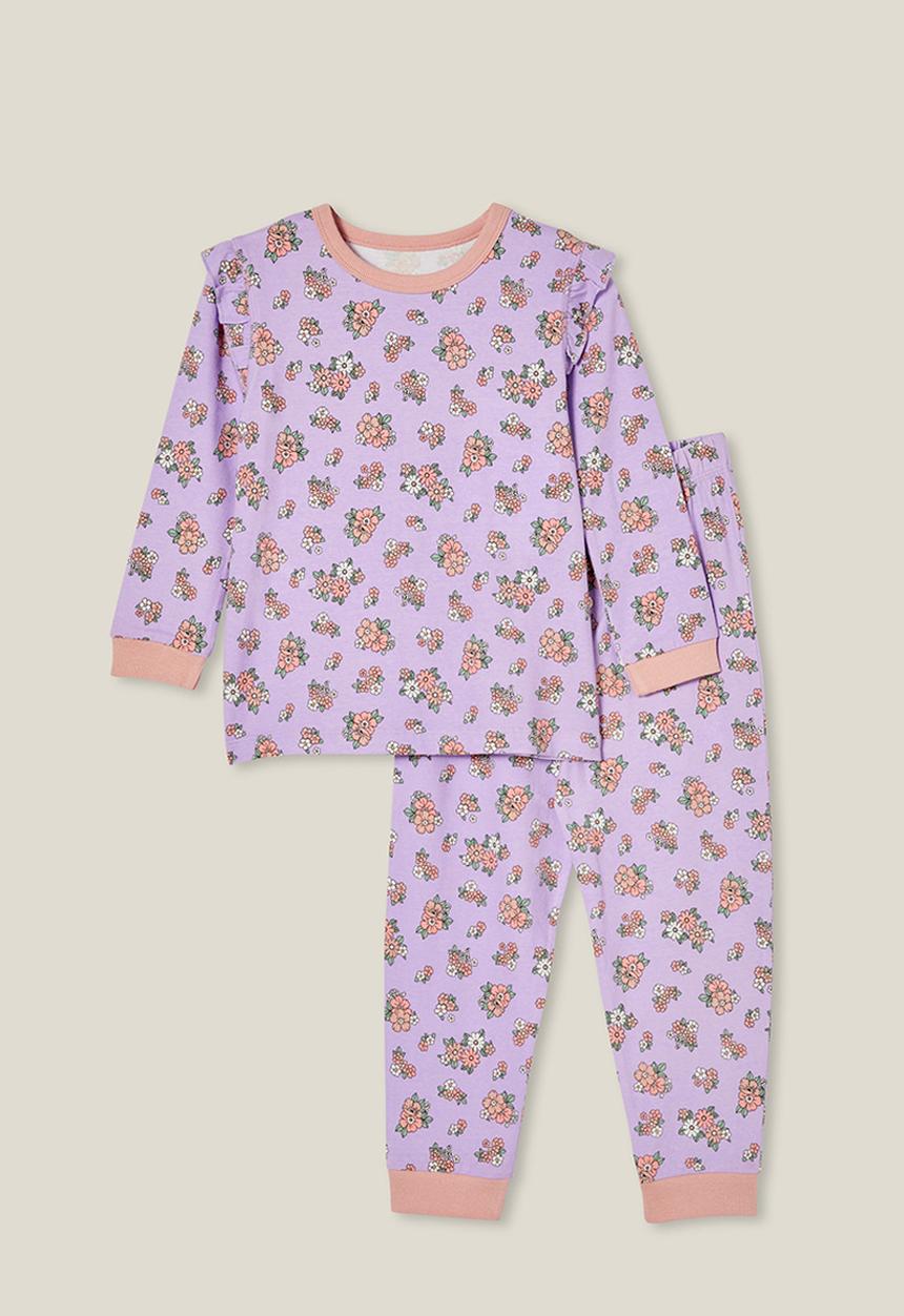 Cotton On - Ava long sleeve pyjama set - lilac drop/ditsy floral