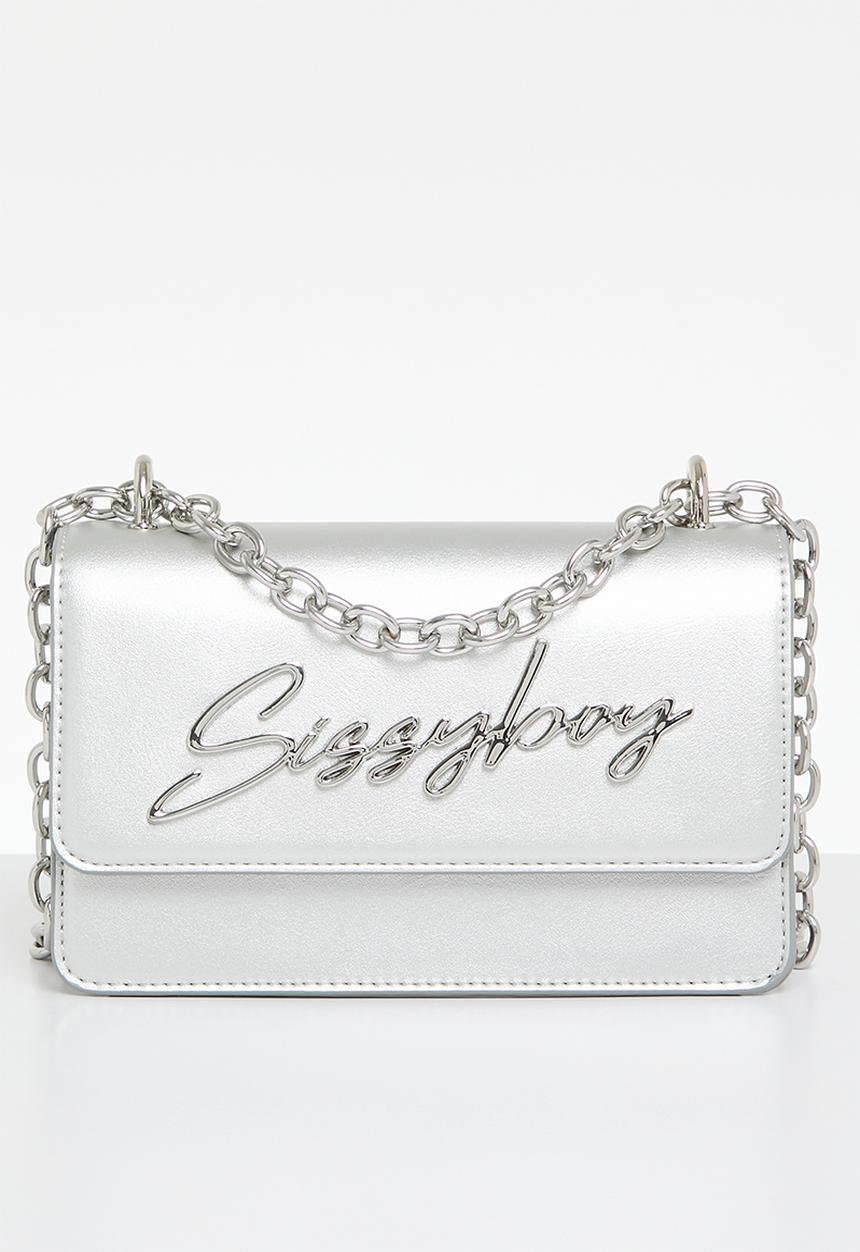 SISSY BOY - Slay fest structured crossbody - silver