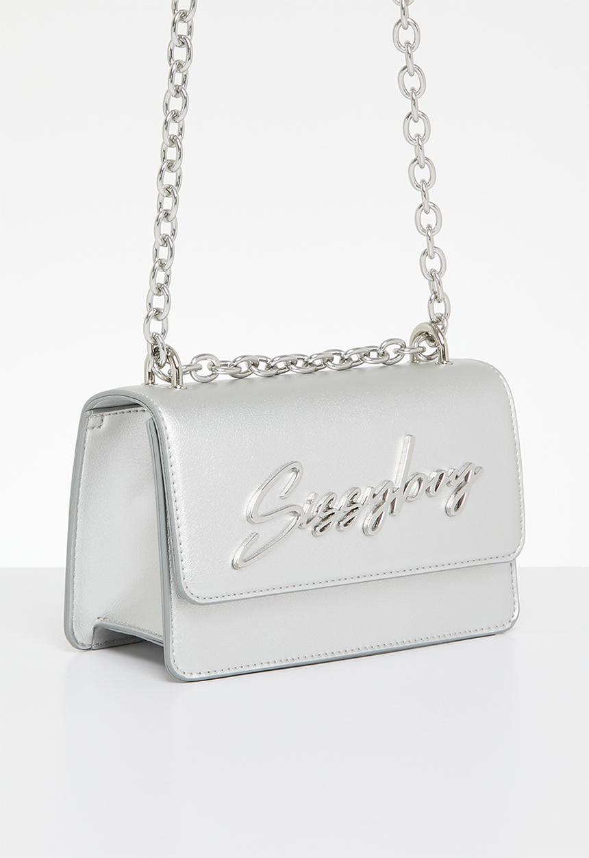 SISSY BOY - Slay fest structured crossbody - silver