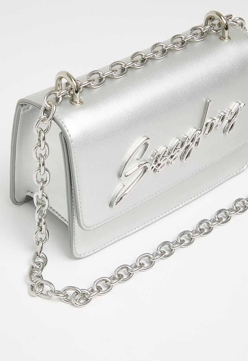 SISSY BOY - Slay fest structured crossbody - silver