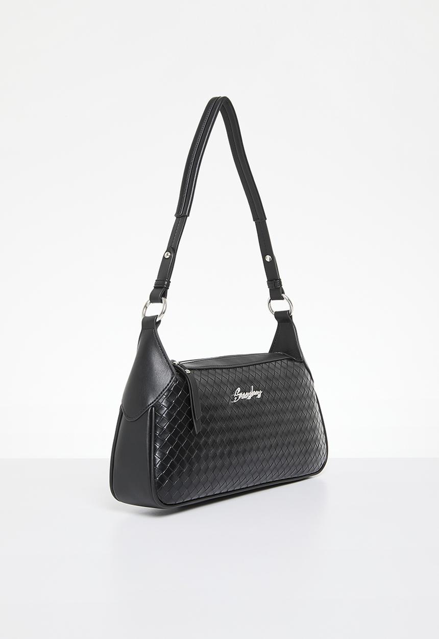 SISSY BOY - Potion woven effect shoulder bag - black