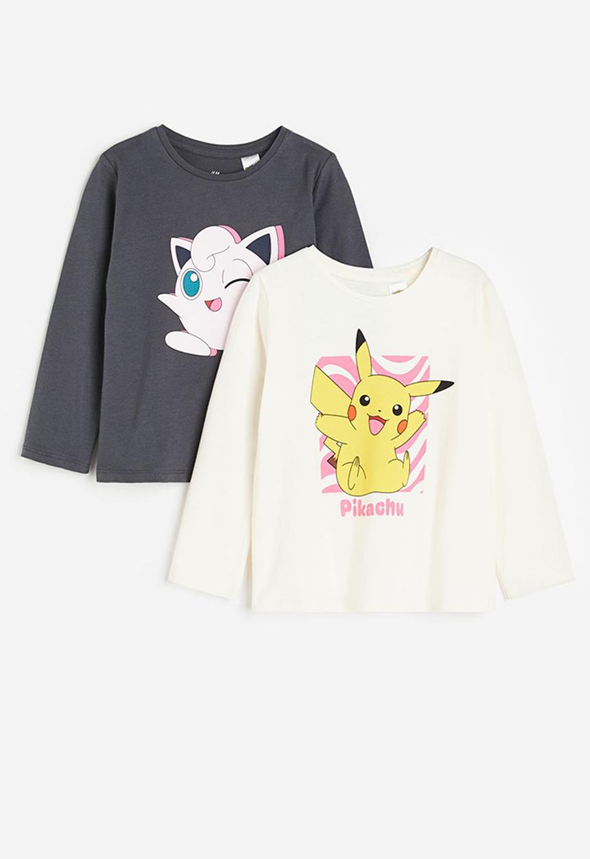 H&M - 2-Pack long-sleeved jersey tops - multi 