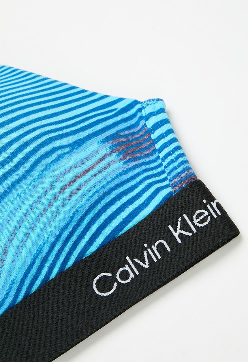 Calvin Klein - Light lined bralette - infared lines/eggshell blue