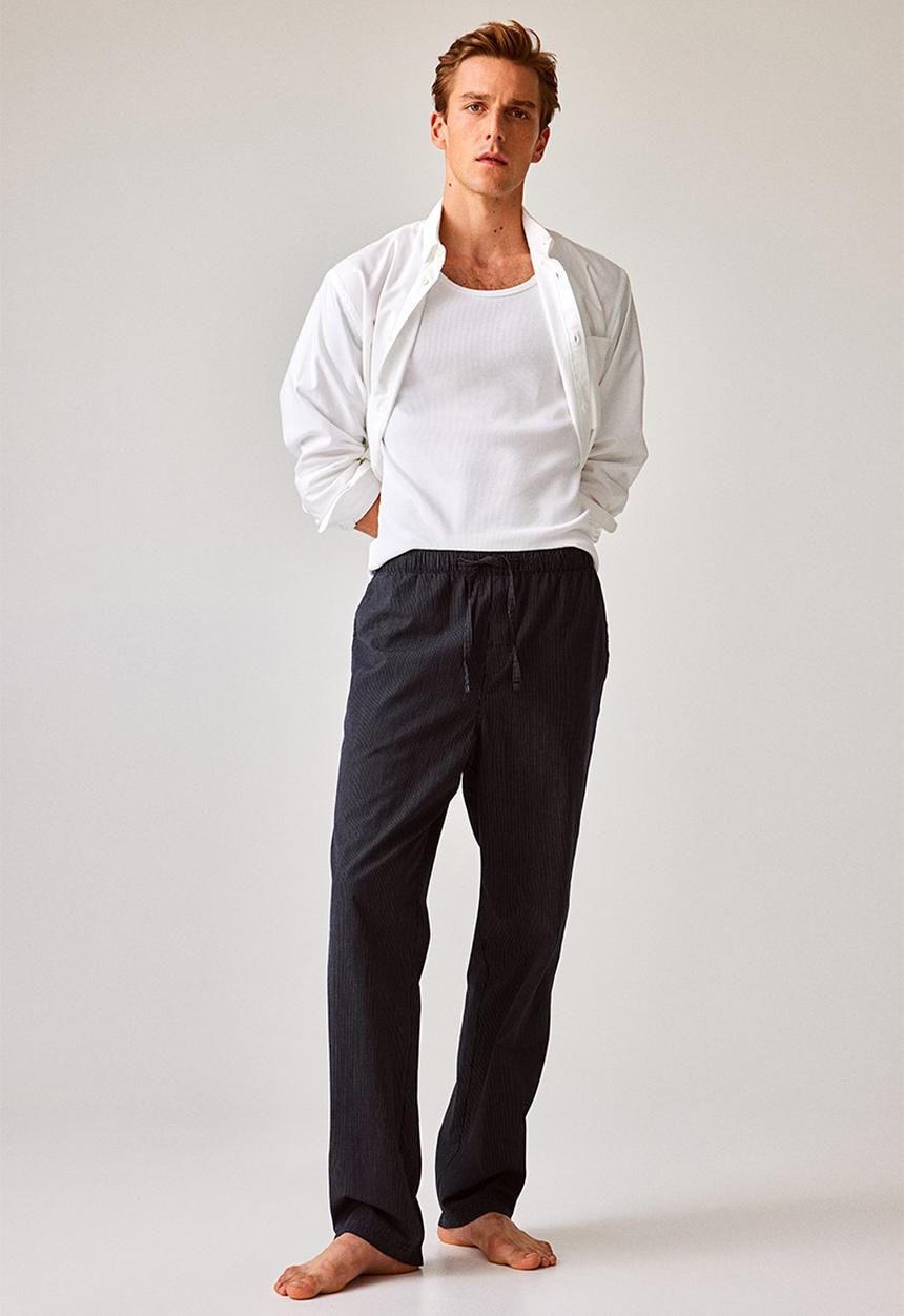 H&M - Regular fit pyjama bottoms - dark blue