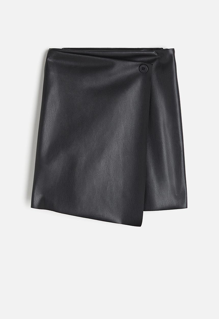 H&M - Wrap skirt - black