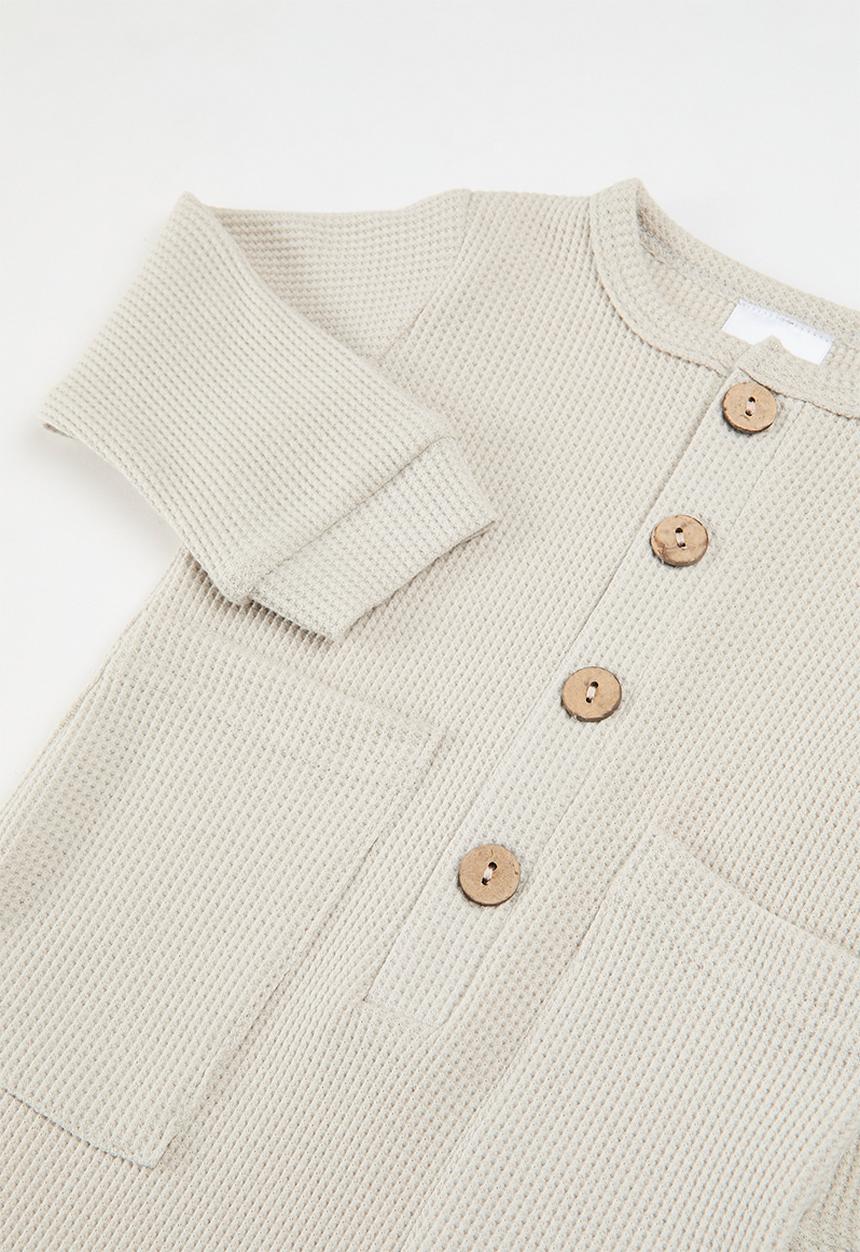 Pop Candy - Button down romper - grey