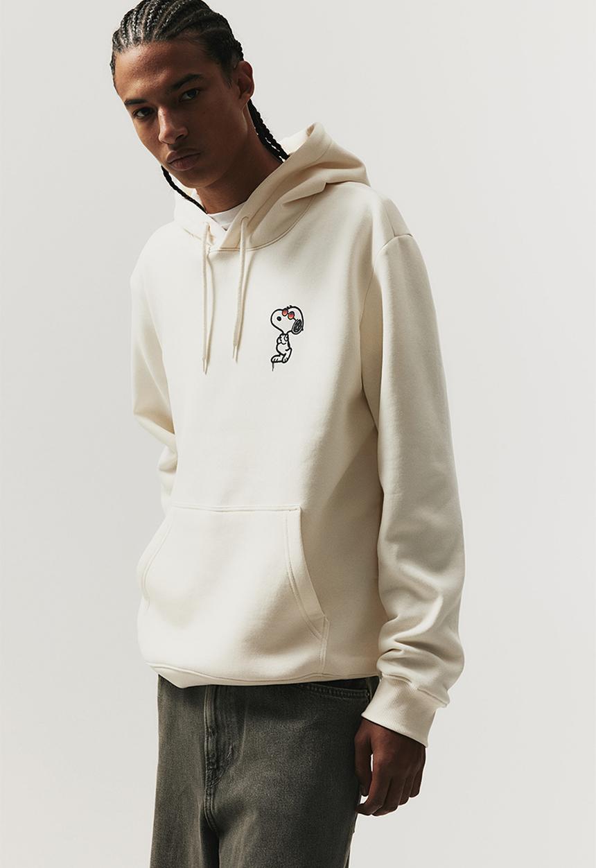 H&M - Regular fit hoodie - cream/snoopy