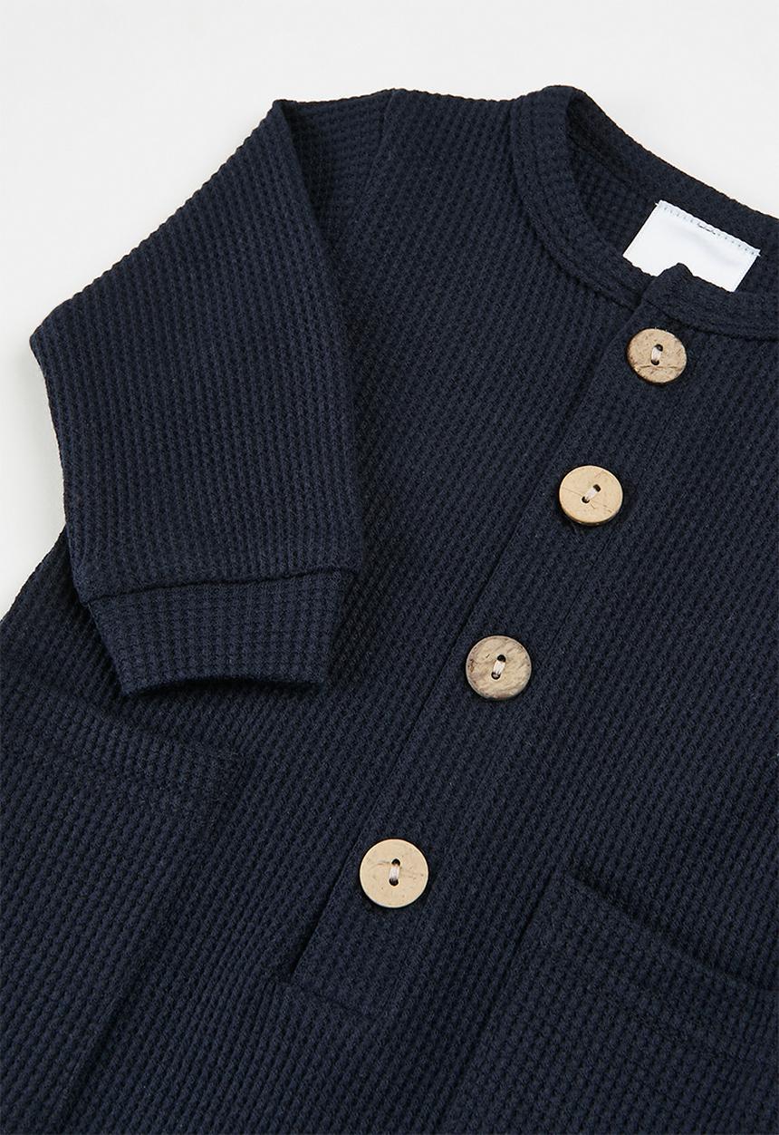 Pop Candy - Button down romper - navy