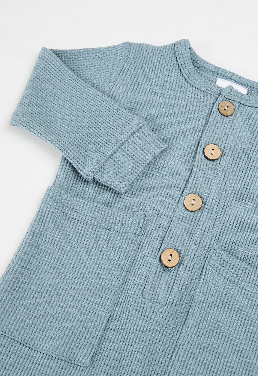 Pop Candy - Button down romper - blue