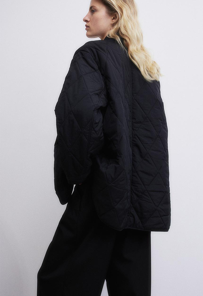 H&M - Quilted jacket - black
