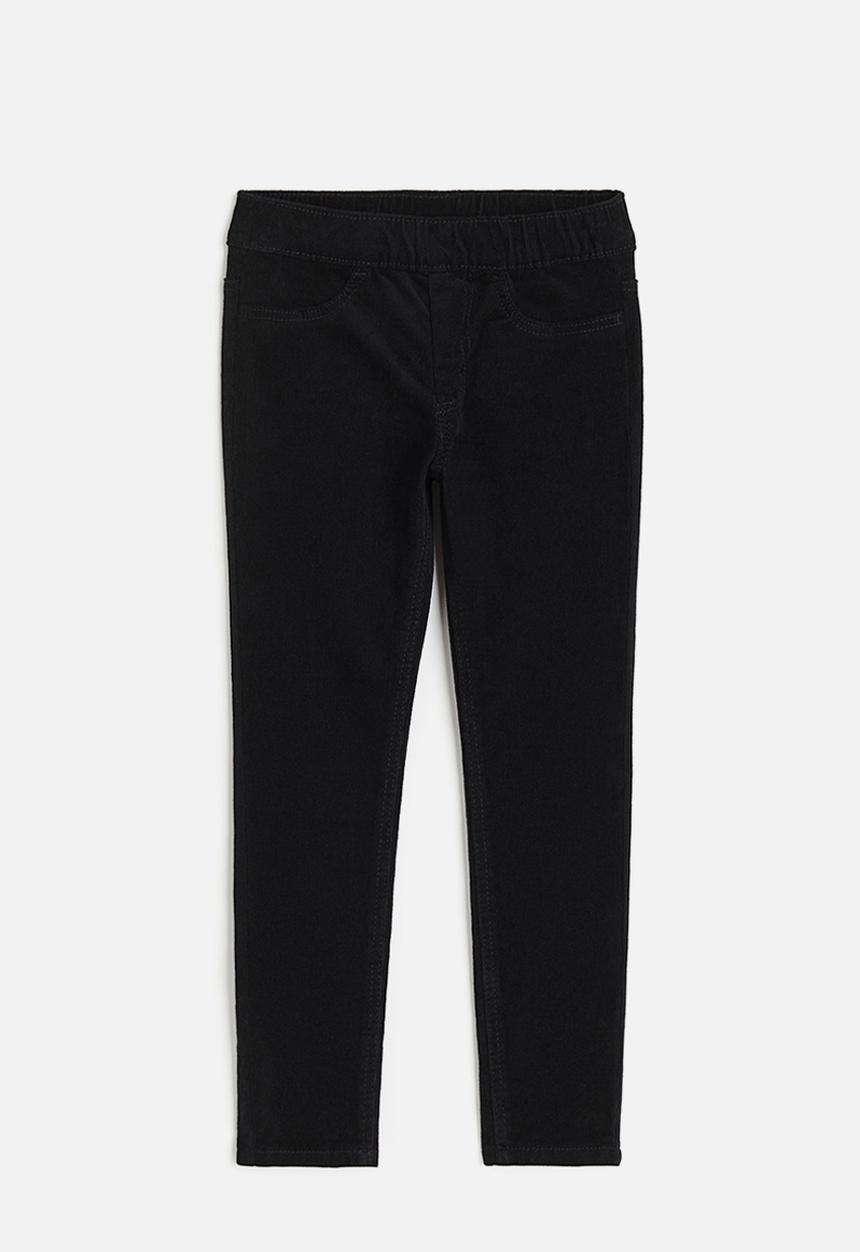 H&M - Corduroy treggings - black